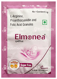 Elmonea Orange Flavour Sugar Free Granules 5gm Elmonea Orange Flavour Sugar Free Granules 5gm