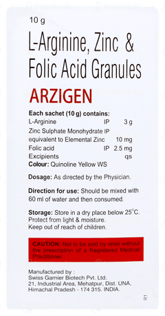 Arzigen Orange Flavour Sugar Free Granules 10gm