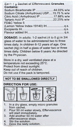 Uricetra Sugar Free Effervescent Granules 4gm