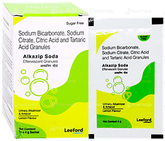 Alkazip Soda Lemon Flavour Sugar Free Effervescent Granules 4gm Alkazip Soda Lemon Flavour Sugar Free Effervescent Granules 4gm