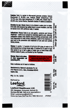 Alkazip Soda Lemon Flavour Sugar Free Effervescent Granules 4gm