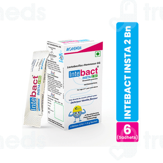 Intebact Insta 2bn Vanilla Flavour 1.5gm Pack Of 6 Orosoluble Granules