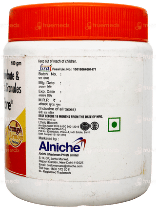 Ezyfibre Orange Lemon Flavour Granules 180Gm