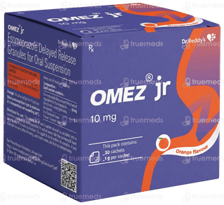 Omez Jr 10mg Orange Flavour Sachet 1gm