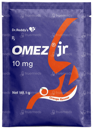 Omez Jr 10mg Orange Flavour Sachet 1gm