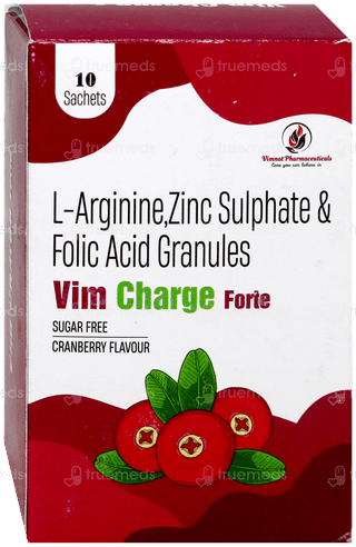 Vim Charge Forte Cranberry Flavour Sugar Free Granules 8.5Gm
