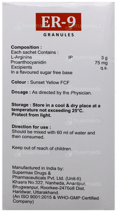 Er 9 Orange Flavour Sugar Free Granules 10Gm