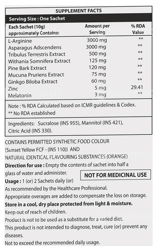 Edrive Mx Sugar Free 10Gm Pack Of 10 Sachets