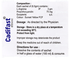 Cadifast Orange Flavour Sugar Free Granules 6.5gm