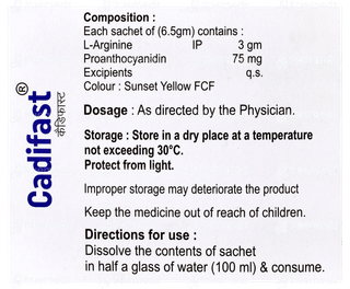 Cadifast Orange Flavour Sugar Free Granules 6.5gm