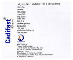 Cadifast Orange Flavour Sugar Free Granules 6.5gm