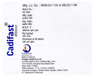 Cadifast Orange Flavour Sugar Free Granules 6.5gm