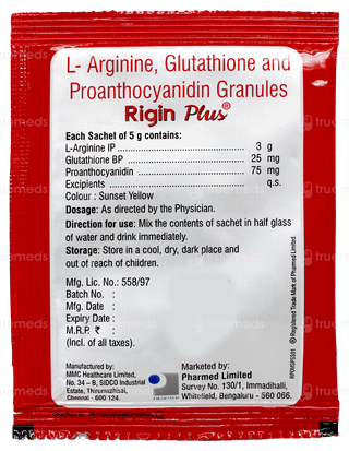 Rigin Plus Orange Flavour Sugar Free Sachet 5Gm