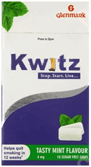 Kwitz 4Mg Mint Flavour Sugar Free Nicotine Gums 10