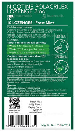 Nixit 2mg Frost Mint Flavour Sugar Free Nicotine Gums 10 Nixit 2mg Frost Mint Flavour Sugar Free Nicotine Gums 10