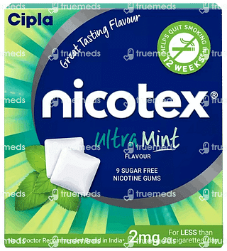 Nicotex 2mg Ultra Mint Flavour Sugar Free Nicotine Gum 9