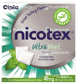 Nicotex 4mg Ultra Mint Flavour Sugar Free Nicotine Gum 9