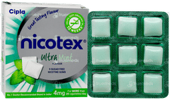 NICOTEX 4MG ULTRA MINT FLAVOUR SUGAR FREE NICOTINE GUMS 9