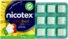 Nicotex 2Mg Fruit Burst Flavour Sugar Free Nicotine Gums 9 Nicotex 2Mg Fruit Burst Flavour Sugar Free Nicotine Gums 9