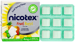 NICOTEX 4MG FRUIT BURST FLAVOUR SUGAR FREE NICOTINE GUMS 9