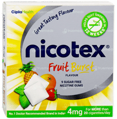 Nicotex 4mg Fruit Burst Flavour Sugar Free Nicotine Gums 9