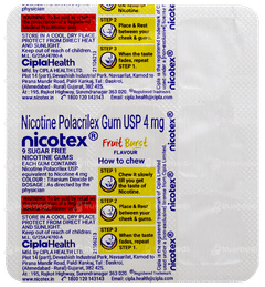 Nicotex 4mg Fruit Burst Flavour Sugar Free Nicotine Gums 9
