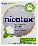 Nicotex 4mg Mint Plus Flavour Sugar Free Nicotine Gum 12
