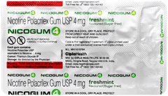 Nicogum 4 Fresh Mint Flavoured Sugar Free Nicotine Gums 12