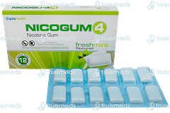 Nicogum 4 Fresh Mint Flavoured Sugar Free Nicotine Gum 12