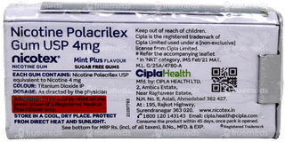 Nicotex 4Mg Mint Plus Flavour Sugar Free Nicotine Gums 29