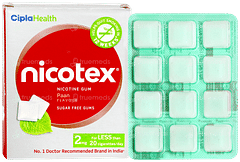 Nicotex 2mg Paan Flavour Sugar Free Nicotine Gums 12