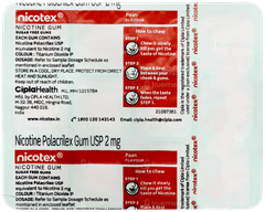 Nicotex 2mg Paan Flavour Sugar Free Nicotine Gums 12