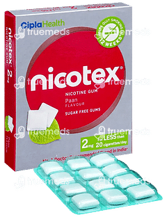 Nicotex Paan 2 MG Sugar Free Chewing Gum 12