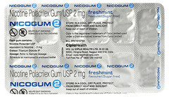 Nicogum 2 Fresh Mint Flavoured Sugar Free Nicotine Gums 12