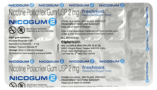 Nicogum 2 Fresh Mint Flavoured Sugar Free Nicotine Gums 12
