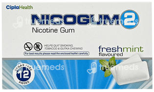 Nicogum 2 Fresh Mint Flavoured Sugar Free Nicotine Gum 12