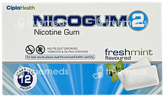 Nicogum 2 Fresh Mint Flavoured Sugar Free Nicotine Gums 12 Nicogum 2 Fresh Mint Flavoured Sugar Free Nicotine Gums 12
