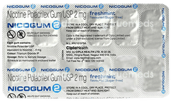 Nicogum 2 Fresh Mint Flavoured Sugar Free Nicotine Gums 12 Nicogum 2 Fresh Mint Flavoured Sugar Free Nicotine Gums 12