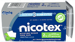 Nicotex Mint Plus 2 MG Sugar Free Chewing Gum 40