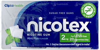 Nicotex 2mg Mint Plus Flavour Sugar Free Nicotine Gum 29