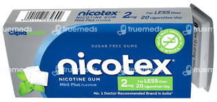 Nicotex Mint Plus 2 MG Sugar Free Chewing Gum 29