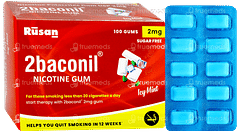 2baconil 2mg Icy Mint Sugar Free Nicotine Gum 10 2baconil 2mg Icy Mint Sugar Free Nicotine Gum 10