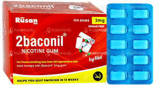 2baconil 2mg Icy Mint Sugar Free Nicotine Gum 10