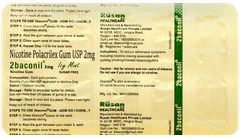 2baconil 2mg Icy Mint Sugar Free Nicotine Gum 10 2baconil 2mg Icy Mint Sugar Free Nicotine Gum 10