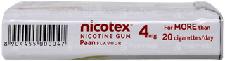 Nicotex 4mg Paan Flavour Sugar Free Nicotine Gums 29