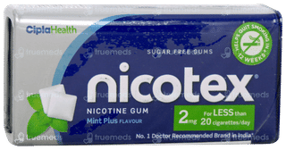 Nicotex 2mg Mint Plus Flavour Sugar Free Nicotine Gums 30