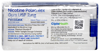 Nicotex 2mg Mint Plus Flavour Sugar Free Nicotine Gums 30