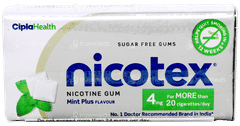 Nicotex 4mg Mint Plus Flavour Sugar Free Nicotine Gums 30 Nicotex 4mg Mint Plus Flavour Sugar Free Nicotine Gums 30