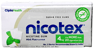 Nicotex 4mg Mint Plus Flavour Sugar Free Nicotine Gums 30