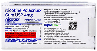 Nicotex 4mg Mint Plus Flavour Sugar Free Nicotine Gums 30